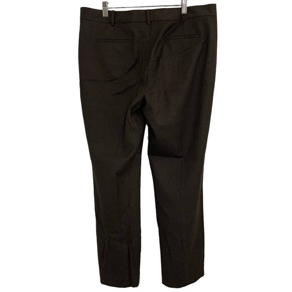 Brooks Brothers Wool Stretch Lucia Straight Leg Trousers Brown Mid Rise Pant 12 - Picture 3 of 14